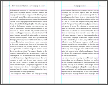 Interior pages