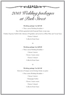 Wedding Menu
